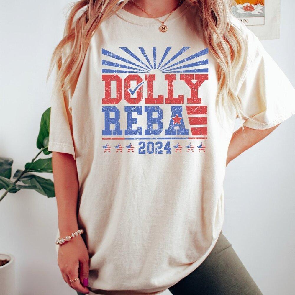 Election Shirts, Dolly Reba 2024  Shirt, 4Th Of July Shirt Funny
